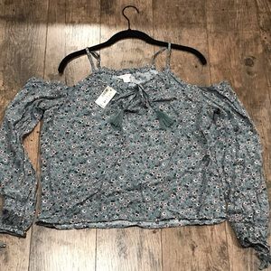 NEW AEROPOSTALE Shoulder-less Floral Top